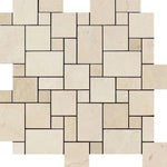 Crema Marfil Marble Micro Mini Pattern Polished Mosaic Tile - TILE & MOSAIC DEPOT