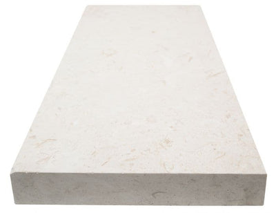 White Pearl (Myra) Limestone 16x24 5cm Eased Edge Tumbled Pool Coping - TILE & MOSAIC DEPOT