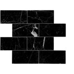 Nero Marquina Marble 3x6 Polished Tile - TILE AND MOSAIC DEPOT