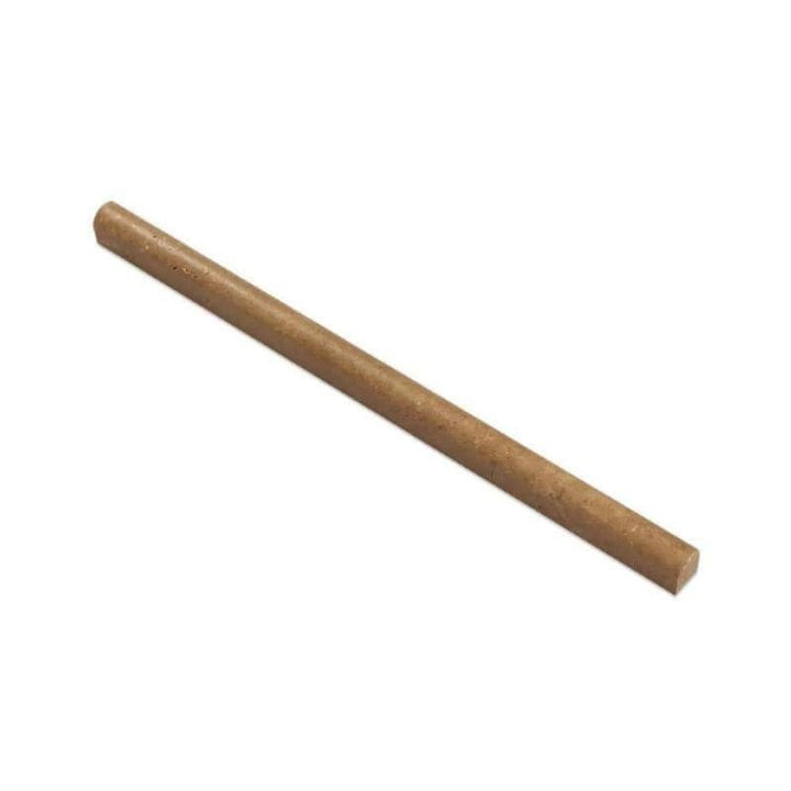 Noce Travertine 1/2x12 Honed Pencil Liner - TILE & MOSAIC DEPOT