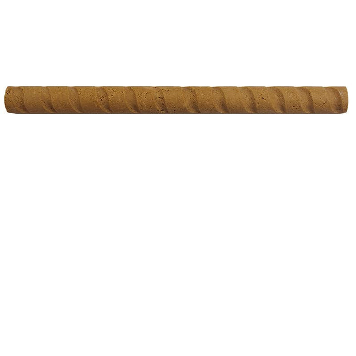 Noce Travertine 1x2 Rope Design Liner - TILE AND MOSAIC DEPOT