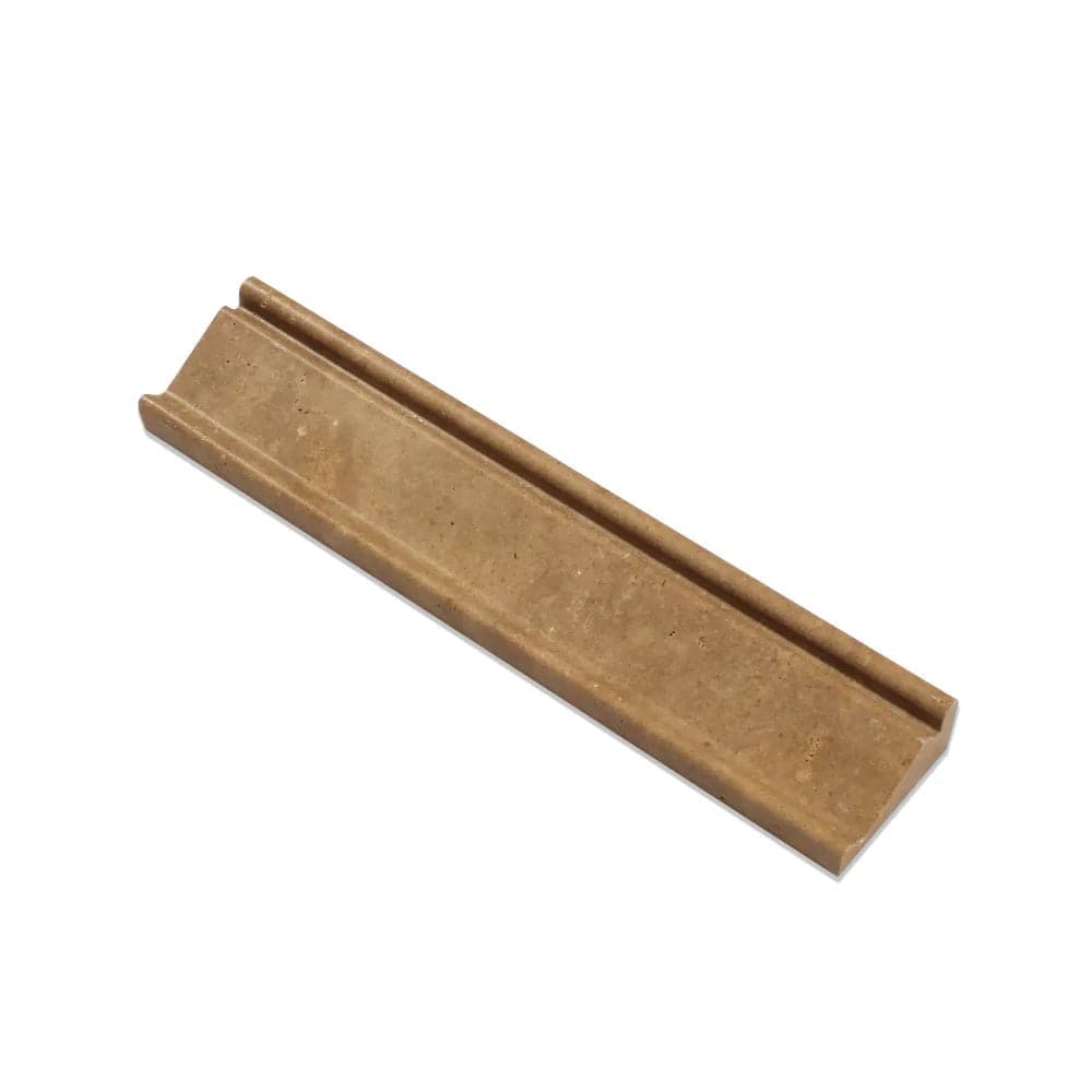 Noce Travertine 2 1/2 x 12 Honed Crown Molding - TILE & MOSAIC DEPOT