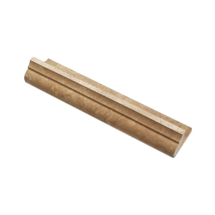 Noce Travertine 2 x 3 x 12 Honed Corner Ogee Trim - TILE & MOSAIC DEPOT