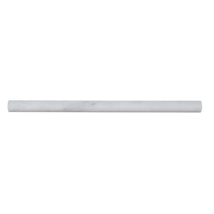 Asian Statuary (Oriental White) Marble 1/2x12 Polished Pencil Liner - TILE & MOSAIC DEPOT