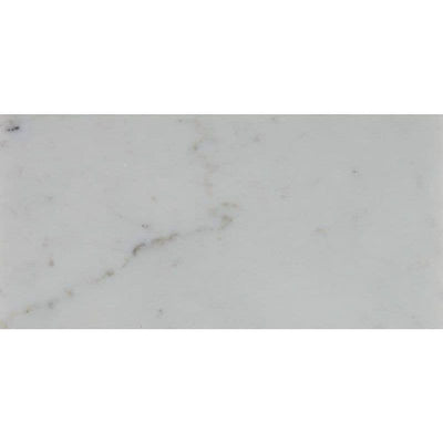 Asian Statuary (Oriental White) Marble 4x12 Polished Tile - TILE AND MOSAIC DEPOT
