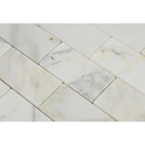 Asian Statuary (Oriental White) Marble 1x2 Honed Mosaic Tile - TILE & MOSAIC DEPOT