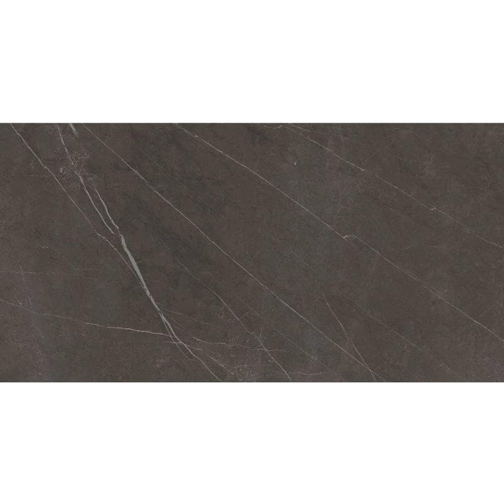 Natural Pietra Gray Marble 12x24 honed tile, showcasing smooth surface and elegant gray veining, ideal for stylish flooring or walls.