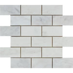 Asian Statuary (Oriental White) Marble 2x4 Honed Mosaic Tile - TILE & MOSAIC DEPOT