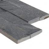 Black Slate 6x18 Stacked Stone Ledger Corner - TILE AND MOSAIC DEPOT