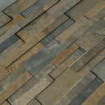 Rustic Gold 3D Slate 6x24 Stacked Stone Ledger Panel - TILE & MOSAIC DEPOT