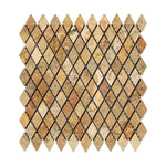 Scabos Travertine 1x2 Diamond Tumbled Mosaic Tile - TILE AND MOSAIC DEPOT