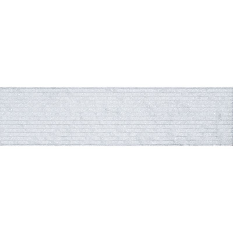 Secil White Marble 6x24 Combed Brushed Ledger Panel - TILE AND MOSAIC DEPOT