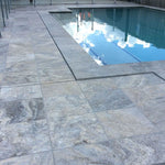 Silver Travertine 3 cm 12x12 Tumbled Paver - TILE AND MOSAIC DEPOT