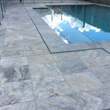 Silver Travertine 3 cm 12x12 Tumbled Paver - TILE AND MOSAIC DEPOT