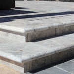 Silver Travertine 16x24 5cm Tumbled Pool Coping - TILE AND MOSAIC DEPOT