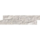 Silver Gray Marble 6x24 Split Face Stacked Stone Ledger Panel - TILE & MOSAIC DEPOT