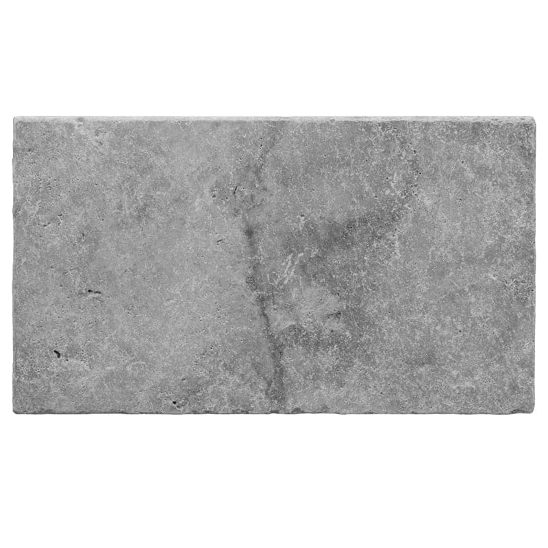 Silver Travertine 12x24 5cm Tumbled Pool Coping - TILE AND MOSAIC DEPOT