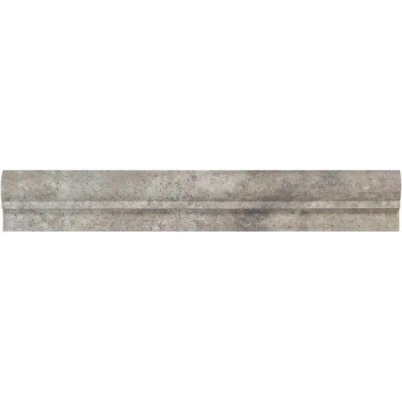 Silver Travertine 2x12 1 Step Chairrail - TILE & MOSAIC DEPOT