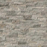 Silver Travertine 6x24 Split Face Stacked Stone Ledger Panel - TILE AND MOSAIC DEPOT