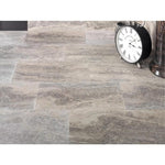 Silver Travertine 12x24 Vein Cut Honed Tile - TILE AND MOSAIC DEPOT