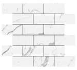 2x4 Statuario Marble Brick Mosaic Tile.
