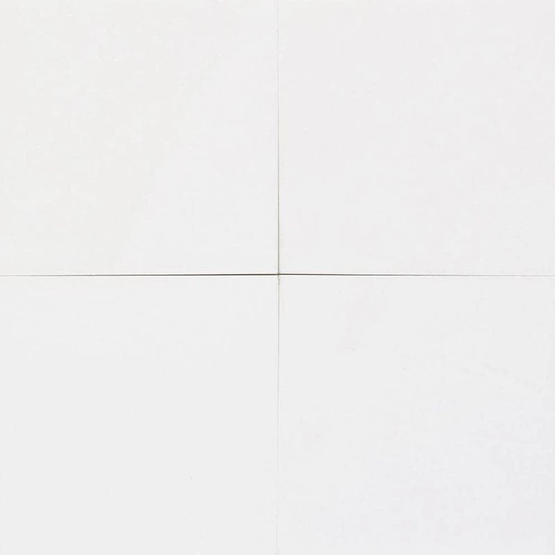 Thassos White Marble 18x18 Honed Marble Tile - TILE AND MOSAIC DEPOT