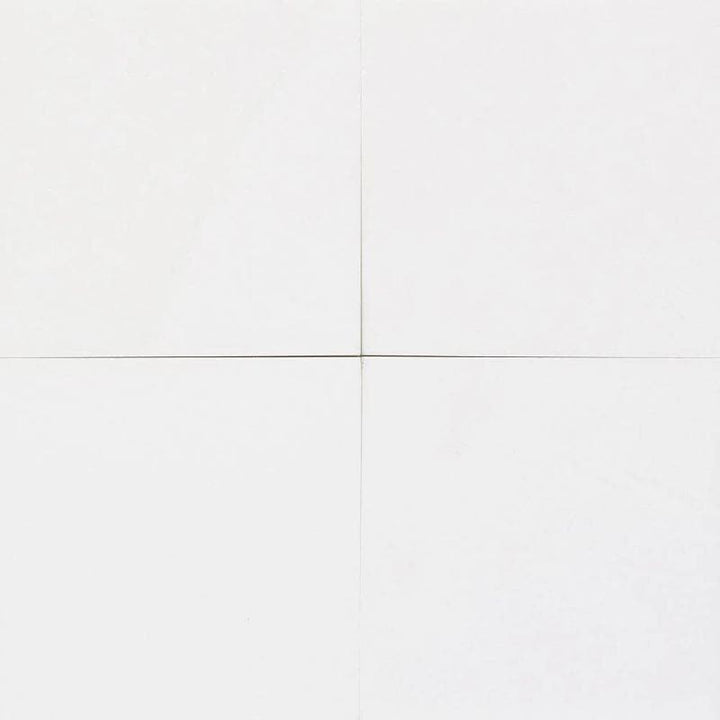 Thassos White Marble 18x18 Honed Marble Tile - TILE AND MOSAIC DEPOT