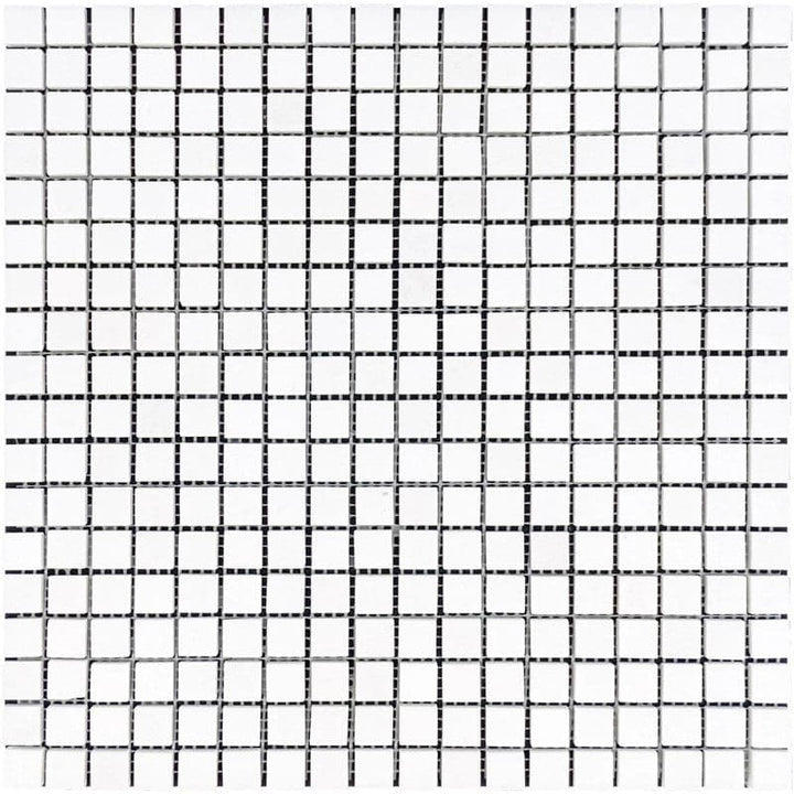 Thassos White Marble 1x1 Honed Mosaic Tile - TILE AND MOSAIC DEPOT