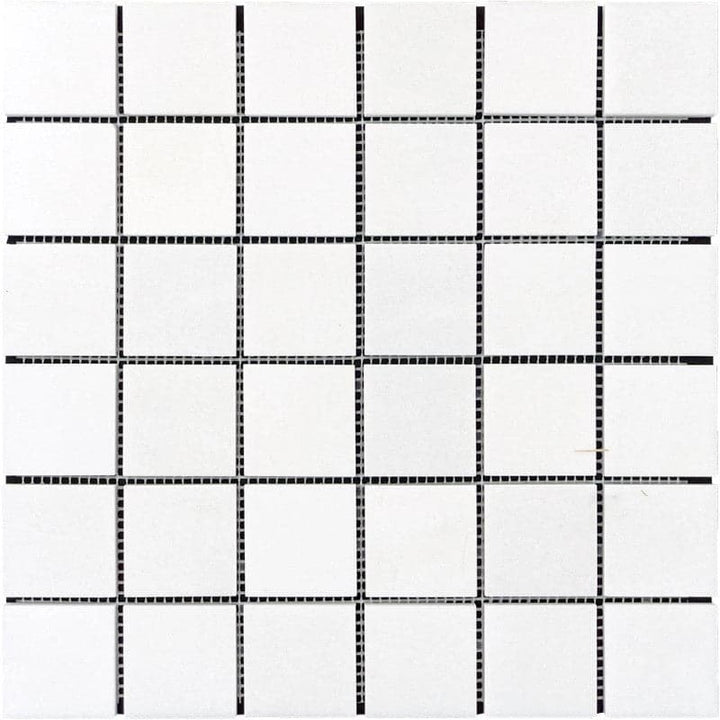 Thassos White Marble 2x2 Honed Mosaic Tile - TILE AND MOSAIC DEPOT