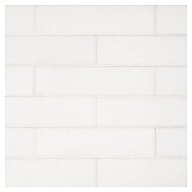 Thassos White Marble 2x8 Polished Marble Tile - TILE AND MOSAIC DEPOT