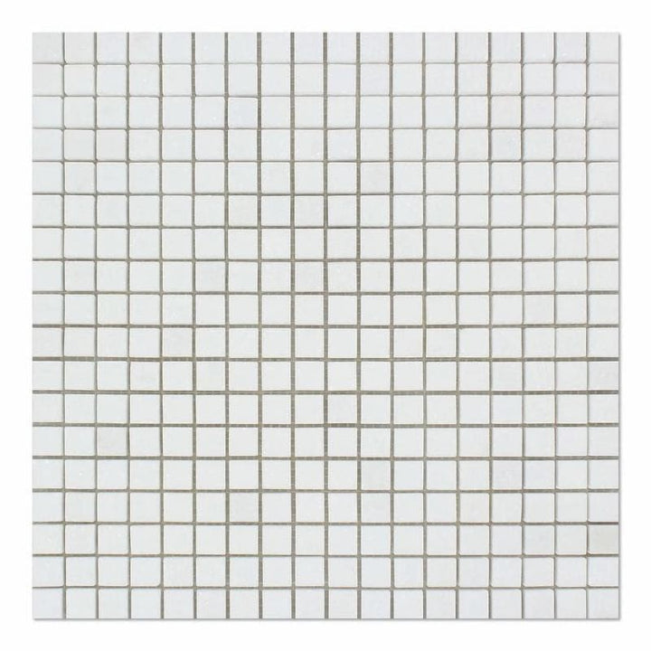 Thassos White Marble 5/8x5/8 Honed Mosaic Tile - TILE & MOSAIC DEPOT
