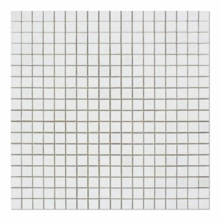 Thassos White Marble 5/8x5/8 Polished Mosaic Tile - TILE & MOSAIC DEPOT