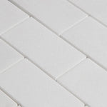 Thassos White Marble 2x4 Honed Mosaic Tile - TILE AND MOSAIC DEPOT