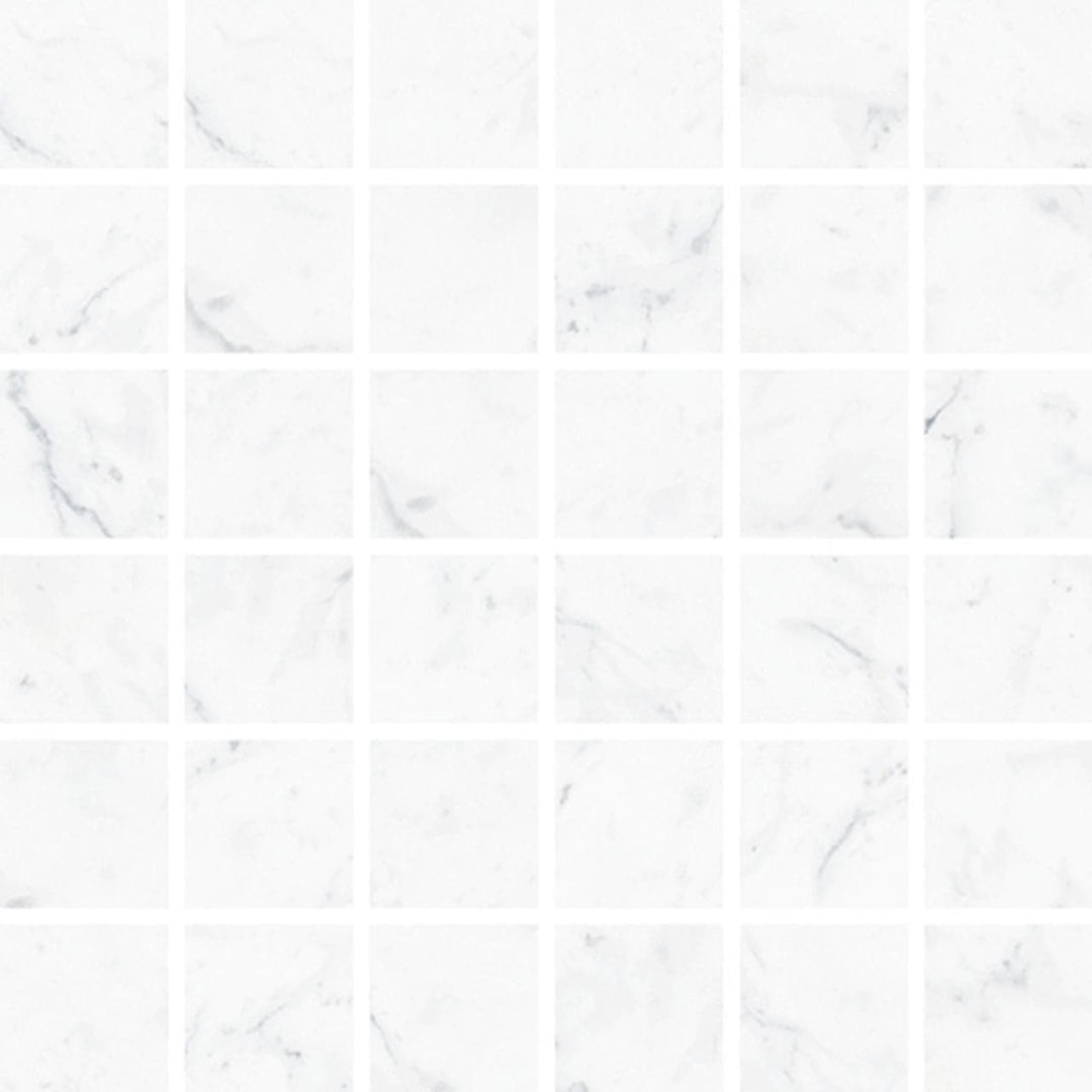 Vallelunga Carrara 2x2 Square Polished Porcelain Mosaic Tile - TILE & MOSAIC DEPOT