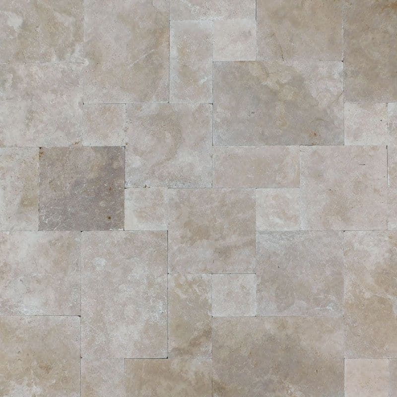 Walnut Travertine 3cm Paver Tumbled Versailles Pattern | TMD
