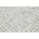 White Carrara Marble 5/8x5/8 Polished Mosaic Tile - TILE AND MOSAIC DEPOT