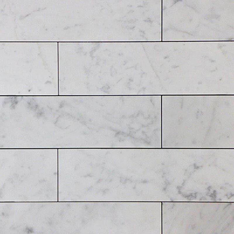 White Carrara Marble 3x12 Polished Tile - TILE AND MOSAIC DEPOT