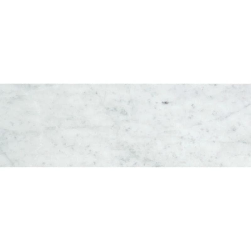 White Carrara Marble 4x12 Honed Tile - TILE & MOSAIC DEPOT
