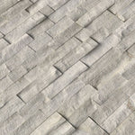 Haisa Light (White Oak) Marble 6x24 Split Face Stacked Stone Ledger Panel - TILE & MOSAIC DEPOT