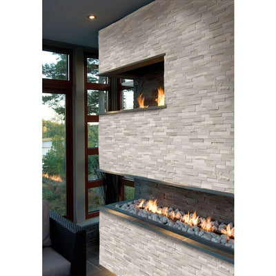 Haisa Light (White Oak) Marble 6X18 3D Multi Design Stacked Stone Ledger Corner - TILE AND MOSAIC DEPOT
