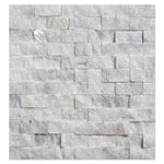 White Carrara Marble 1x2 Split Face Mosaic Tile - TILE AND MOSAIC DEPOT