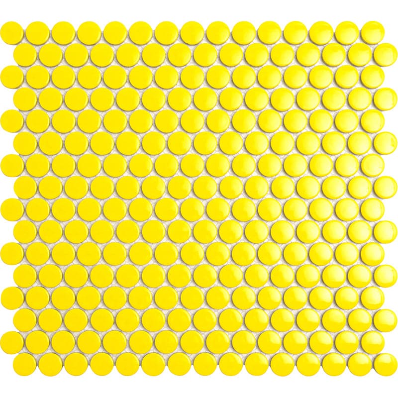 YELLOW SUN PENNY ROUND MOSAIC TILE - TILE & MOSAIC DEPOT
